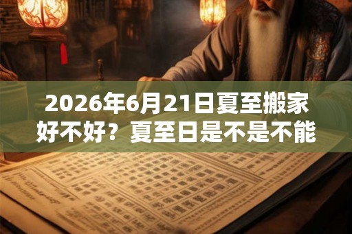 2026年6月21日夏至搬家好不好?夏至日是不是不能搬家? 2026年6月21日夏至搬家好不好?夏至日是不是不能搬家?