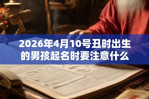 2026年4月10号丑时出生的男孩起名时要注意什么 2026年4月10号丑时出生的男孩起名时要注意什么