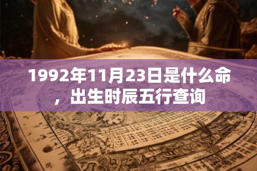 1992年11月23日是什么命，出生时辰五行查询