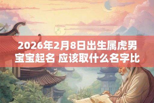 2026年2月8日出生属虎男宝宝起名 应该取什么名字比较好