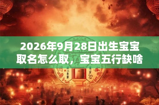 2026年9月28日出生宝宝取名怎么取，宝宝五行缺啥？