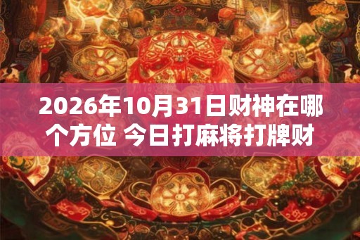 2026年10月31日财神在哪个方位 今日打麻将打牌财神方位