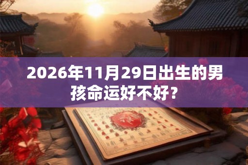 2026年11月29日出生的男孩命运好不好？