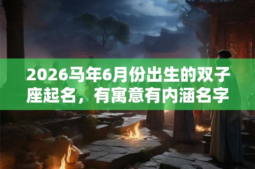 2026马年6月份出生的双子座起名，有寓意有内涵名字推荐！