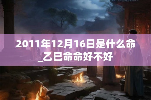 2011年12月16日是什么命_乙巳命命好不好