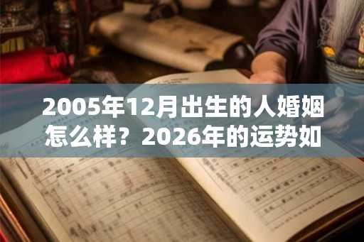 2005年12月出生的人婚姻怎么样？2026年的运势如何？