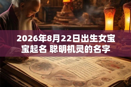 2026年8月22日出生女宝宝起名 聪明机灵的名字