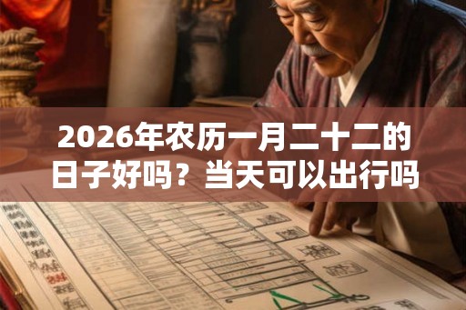 2026年农历一月二十二的日子好吗？当天可以出行吗？
