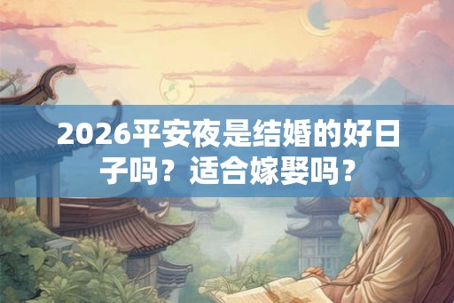 2026平安夜是结婚的好日子吗?适合嫁娶吗? 2026平安夜是结婚的好日子吗?适合嫁娶吗?