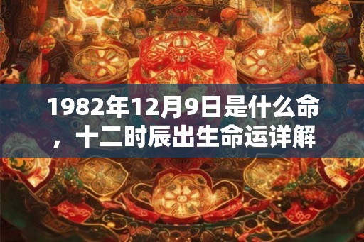 1982年12月9日是什么命，十二时辰出生命运详解