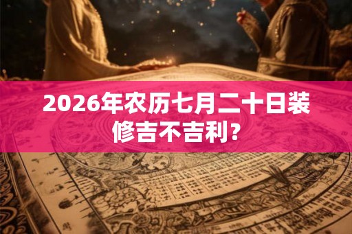2026年农历七月二十日装修吉不吉利? 2026年农历七月二十日装修吉不吉利?