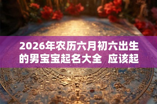 2026年农历六月初六出生的男宝宝起名大全  应该起什么名字