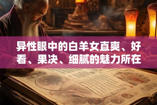 异性眼中的白羊女直爽、好看、果决、细腻的魅力所在 异性眼中的白羊女直爽、好看、果决、细腻的魅力所在
