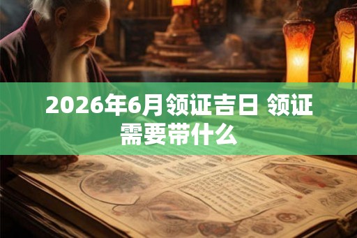 2026年6月领证吉日 领证需要带什么