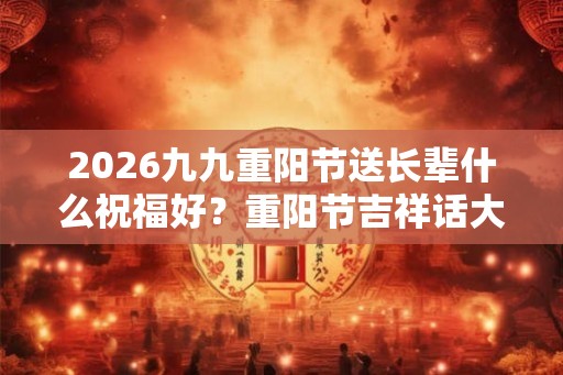 2026九九重阳节送长辈什么祝福好？重阳节吉祥话大全！