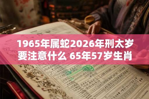 1965年属蛇2026年刑太岁要注意什么 65年57岁生肖蛇逢虎年运势如何