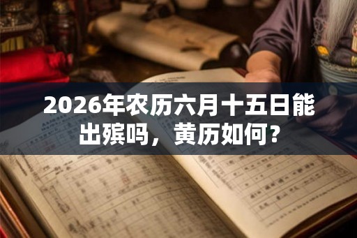 2026年农历六月十五日能出殡吗，黄历如何？