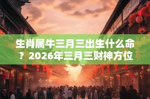 生肖属牛三月三出生什么命？2026年三月三财神方位