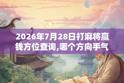 2026年7月28日打麻将赢钱方位查询,哪个方向手气佳