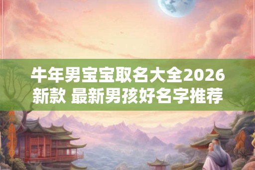 牛年男宝宝取名大全2026新款 最新男孩好名字推荐