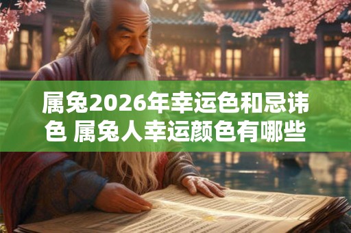 属兔2026年幸运色和忌讳色 属兔人幸运颜色有哪些