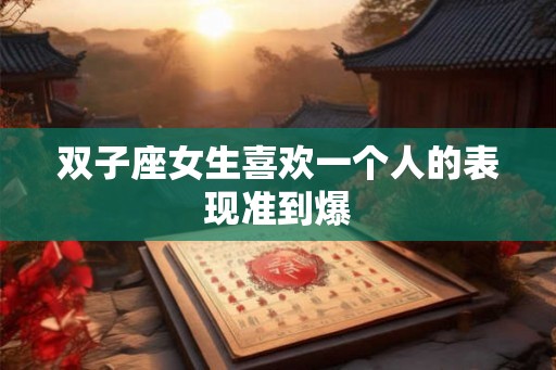双子座女生喜欢一个人的表现准到爆
