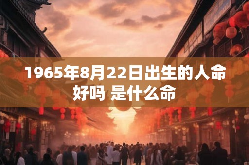 1965年8月22日出生的人命好吗 是什么命 1965年8月22日出生的人命好吗 是什么命