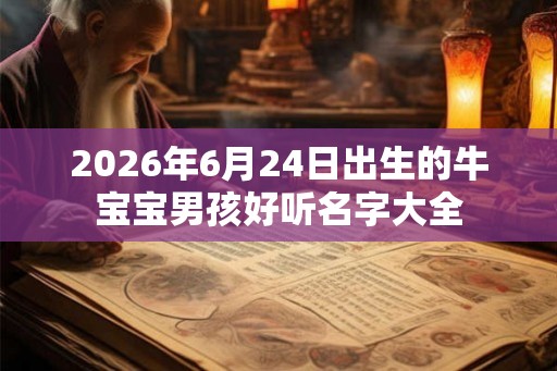 2026年6月24日出生的牛宝宝男孩好听名字大全