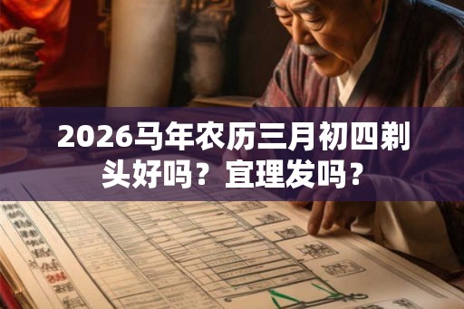 2026马年农历三月初四剃头好吗？宜理发吗？