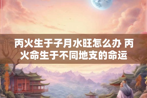 丙火生于子月水旺怎么办 丙火命生于不同地支的命运