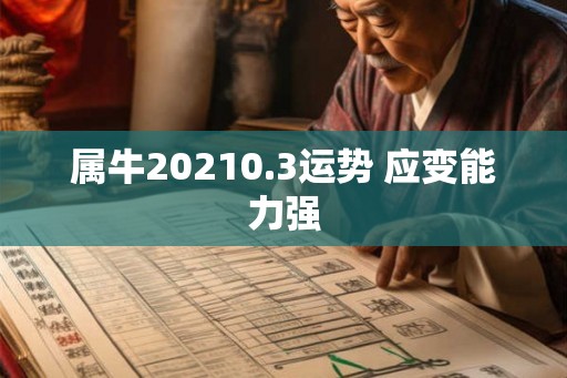 属牛20210.3运势 应变能力强