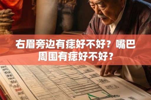 右眉旁边有痣好不好？嘴巴周围有痣好不好？