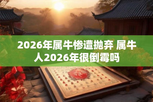 2026年属牛惨遭抛弃 属牛人2026年很倒霉吗