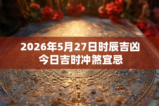2026年5月27日时辰吉凶 今日吉时冲煞宜忌
