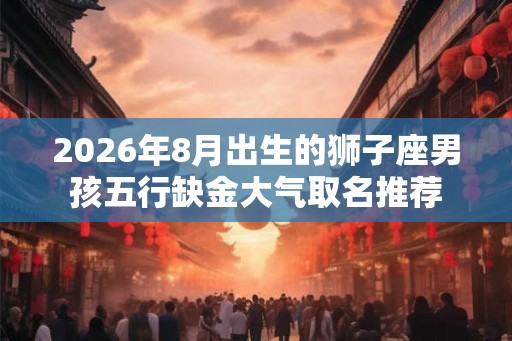 2026年8月出生的狮子座男孩五行缺金大气取名推荐 2026年8月出生的狮子座男孩五行缺金大气取名推荐