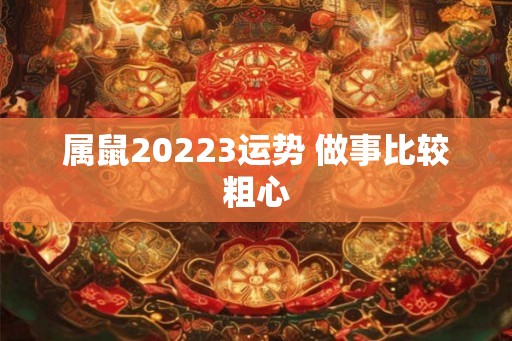 属鼠20223运势 做事比较粗心