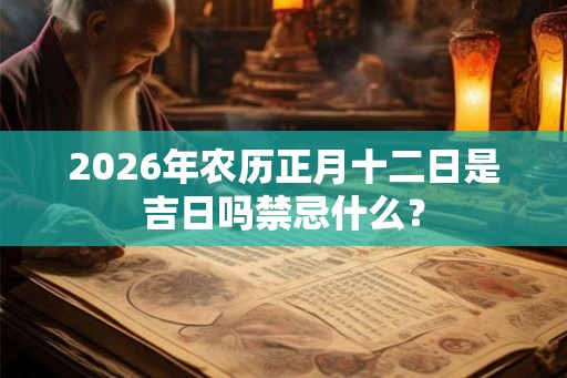 2026年农历正月十二日是吉日吗禁忌什么？