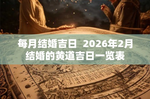 每月结婚吉日 2026年2月结婚的黄道吉日一览表 每月结婚吉日 2026年2月结婚的黄道吉日一览表