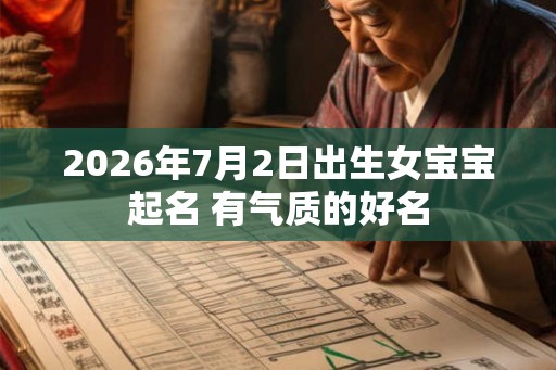 2026年7月2日出生女宝宝起名 有气质的好名