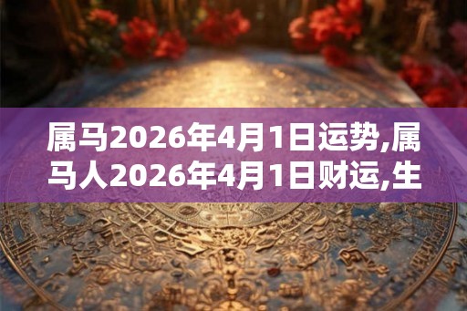 属马2026年4月1日运势,属马人2026年4月1日财运,生肖马2026年4月1日运势 属马2026年4月1日运势,属马人2026年4月1日财运,生肖马2026年4月1日运势