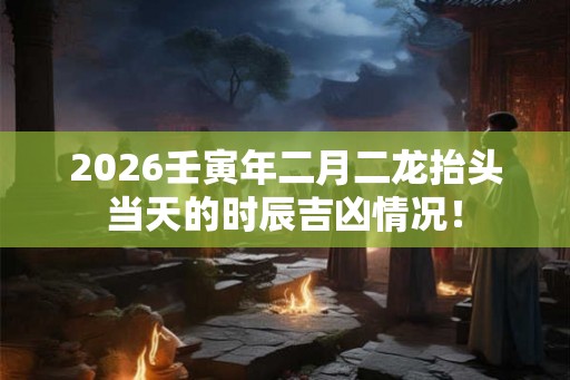 2026壬寅年二月二龙抬头当天的时辰吉凶情况！