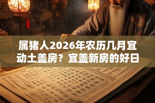 属猪人2026年农历几月宜动土盖房?宜盖新房的好日子 属猪人2026年农历几月宜动土盖房?宜盖新房的好日子