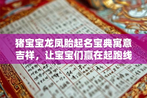 猪宝宝龙凤胎起名宝典寓意吉祥,让宝宝们赢在起跑线上! 猪宝宝龙凤胎起名宝典寓意吉祥,让宝宝们赢在起跑线上!