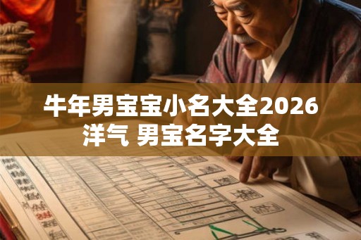 牛年男宝宝小名大全2026洋气 男宝名字大全