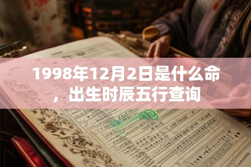 1998年12月2日是什么命，出生时辰五行查询