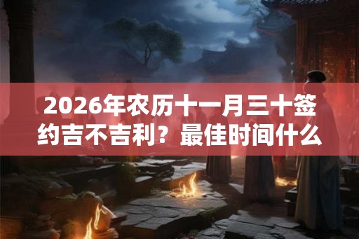 2026年农历十一月三十签约吉不吉利？最佳时间什么时候？