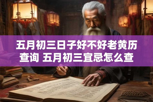 五月初三日子好不好老黄历查询 五月初三宜忌怎么查