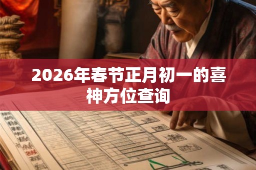 2026年春节正月初一的喜神方位查询
