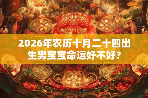 2026年农历十月二十四出生男宝宝命运好不好？