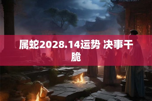 属蛇2028.14运势 决事干脆